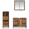 Kylpyhuonekalustesetti 3 kpl Vanha Puu 80 x 33 x 60 cm