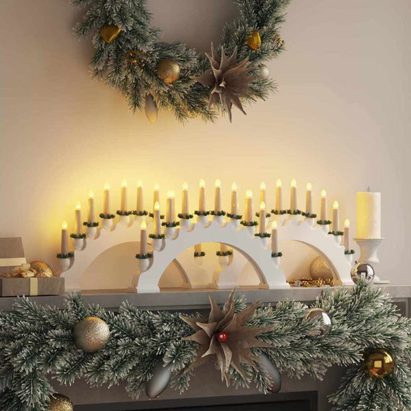 Joulukynttelikkö 10 LED-kynttilällä 3 kpl LEDiä 47 x 5 x 29 cm