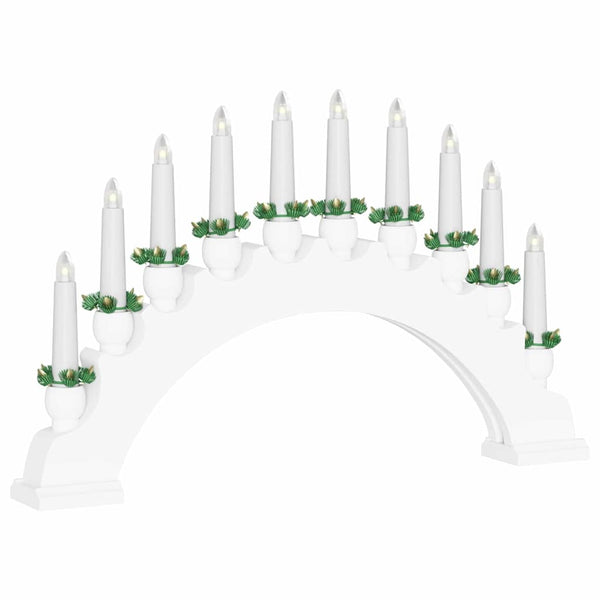 Joulukynttelikkö 10 LED-kynttilällä 3 kpl LEDiä 47 x 5 x 29 cm