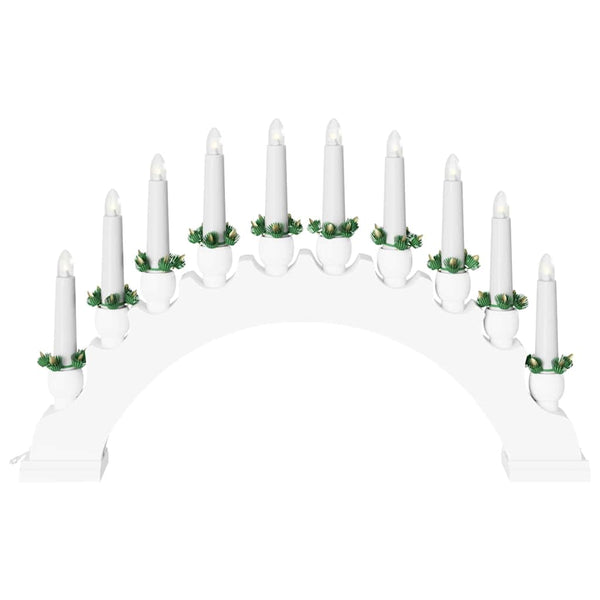 Joulukynttelikkö 10 LED-kynttilällä 3 kpl LEDiä 47 x 5 x 29 cm