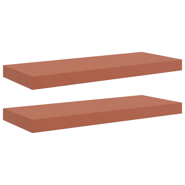 Seinähylly 2 kpl Punainen 60 x 23,5 x 3,8 cm Tekninen puu
