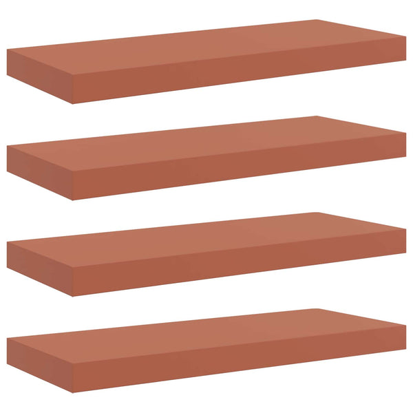 Seinähylly 4 kpl Punainen 60 x 23,5 x 3,8 cm Tekninen puu
