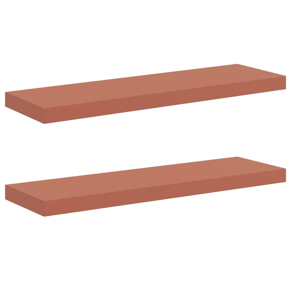 Seinähylly 2 kpl Punainen 90 x 23,5 x 3,8 cm Tekninen puu