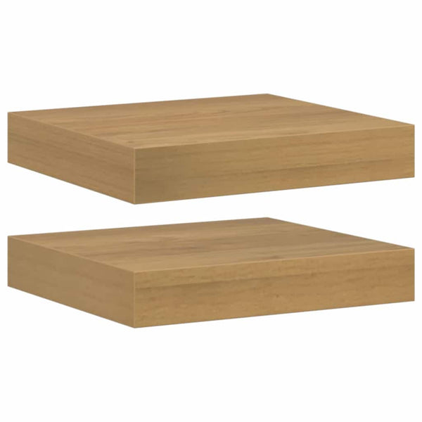 Seinähylly 2 kpl Ruskea 23 x 23,5 x 3,8 cm Tekninen puu