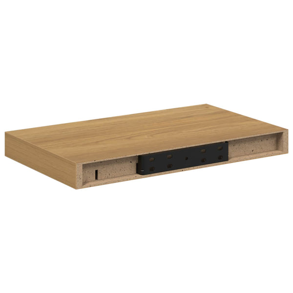 Seinähylly 2 kpl Ruskea 40 x 23,5 x 3,8 cm Tekninen puu