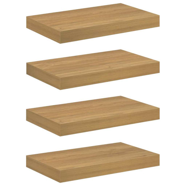 Seinähylly 4 kpl Ruskea 40 x 23,5 x 3,8 cm Tekninen puu