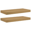 Seinähylly 2 kpl Ruskea 50 x 23,5 x 3,8 cm Tekninen puu