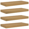 Seinähylly 4 kpl Ruskea 50 x 23,5 x 3,8 cm Tekninen puu