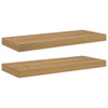 Seinähylly 2 kpl Ruskea 60 x 23,5 x 3,8 cm Tekninen puu
