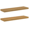 Seinähylly 2 kpl Ruskea 80 x 23,5 x 3,8 cm Tekninen puu