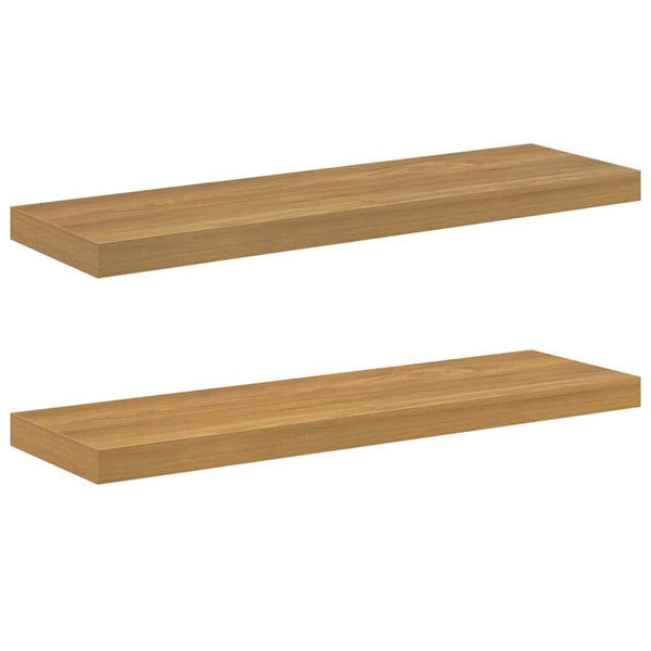 Seinähylly 2 kpl Ruskea 80 x 23,5 x 3,8 cm Tekninen puu