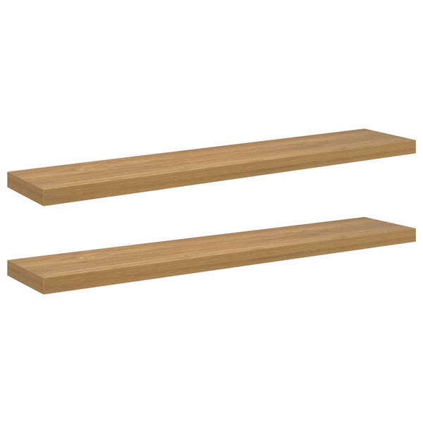 Seinähylly 2 kpl Ruskea 120 x 23,5 x 3,8 cm Tekninen puu