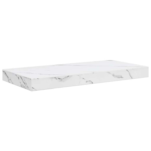 Seinähylly 2 kpl Valkoinen marmori 50 x 23,5 x 3,8 cm