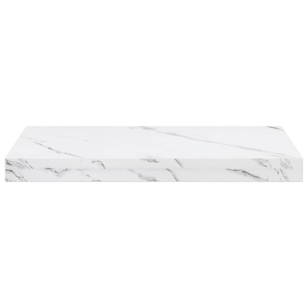 Seinähylly 2 kpl Valkoinen marmori 50 x 23,5 x 3,8 cm