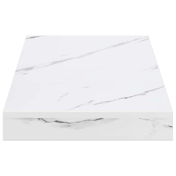 Seinähylly 2 kpl Valkoinen marmori 50 x 23,5 x 3,8 cm