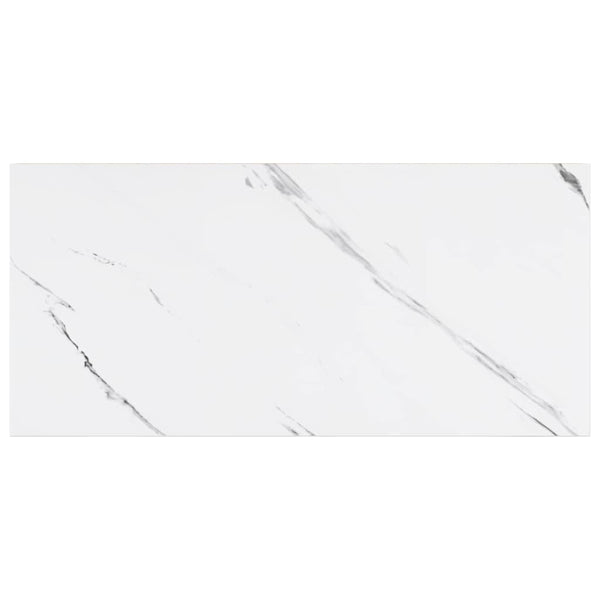 Seinähylly 2 kpl Valkoinen marmori 50 x 23,5 x 3,8 cm