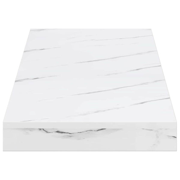 Seinähylly 4 kpl Valkoinen marmori 60 x 23,5 x 3,8 cm