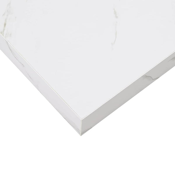 Seinähylly 2 kpl Valkoinen marmori 120 x 23,5 x 3,8 cm