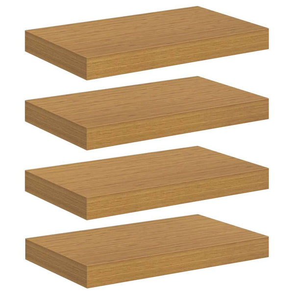 Seinähylly 4 kpl Beige 40 x 23,5 x 3,8 cm Tekninen puu