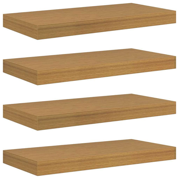 Seinähylly 4 kpl Beige 50 x 23,5 x 3,8 cm Tekninen puu