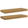 Seinähylly 2 kpl Beige 60 x 23,5 x 3,8 cm Tekninen puu