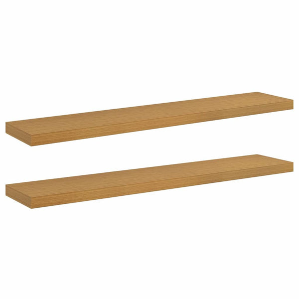 Seinähylly 2 kpl Beige 120 x 23,5 x 3,8 cm Tekninen puu