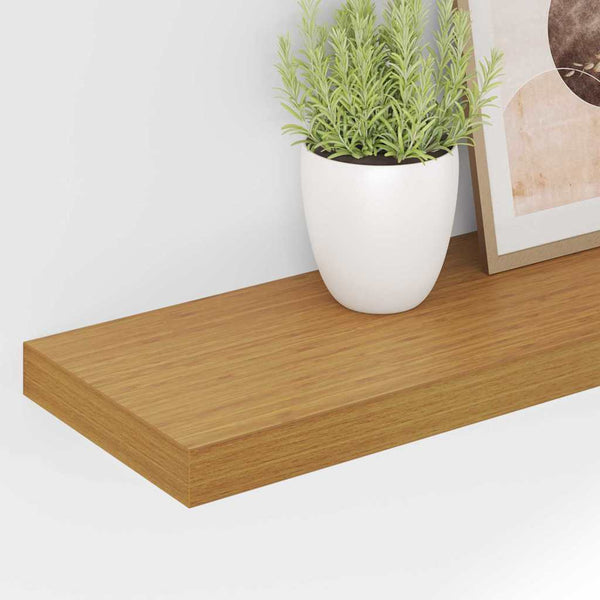 Seinähylly 4 kpl Beige 120 x 23,5 x 3,8 cm Tekninen puu