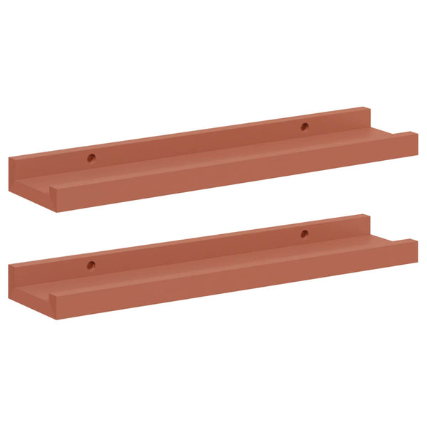 Seinähylly 2 kpl Punainen 40 x 9 x 3 cm Tekninen puu