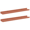 Seinähylly 2 kpl Punainen 60 x 9 x 3 cm Tekninen puu