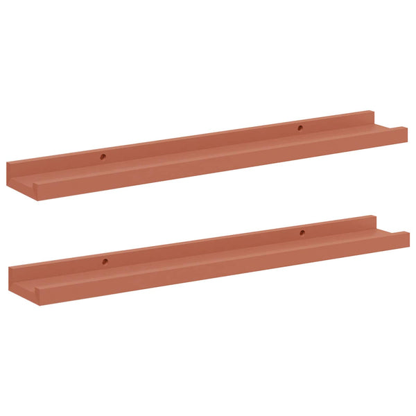 Seinähylly 2 kpl Punainen 60 x 9 x 3 cm Tekninen puu