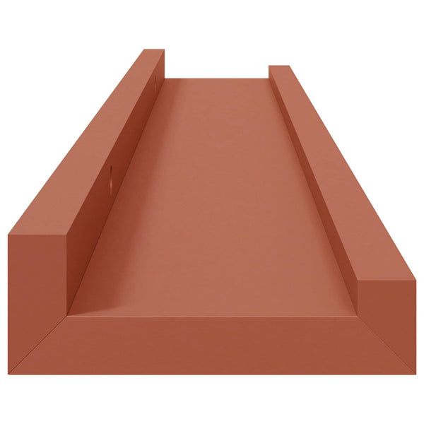 Seinähylly 2 kpl Punainen 60 x 9 x 3 cm Tekninen puu