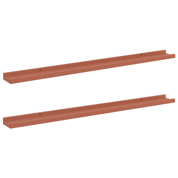 Seinähylly 2 kpl Punainen 100 x 9 x 3 cm Tekninen puu