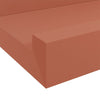 Seinähylly 2 kpl Punainen 115 x 9 x 3 cm Tekninen puu