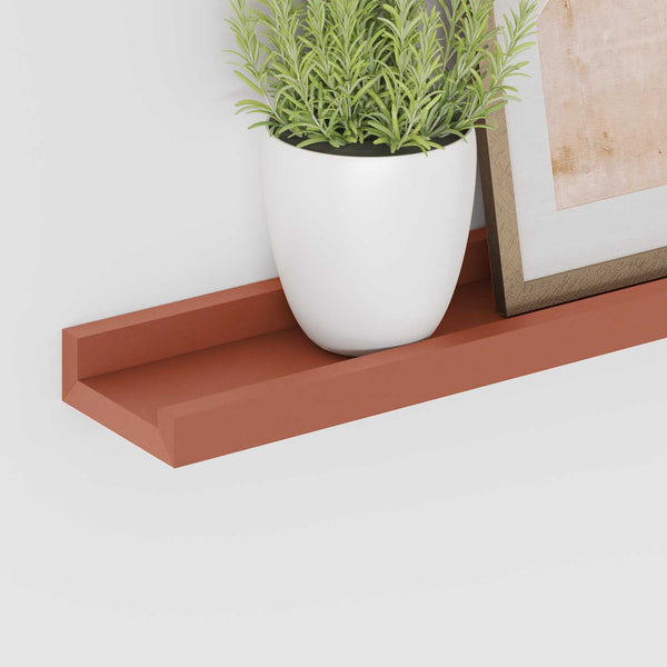 Seinähylly 2 kpl Punainen 115 x 9 x 3 cm Tekninen puu