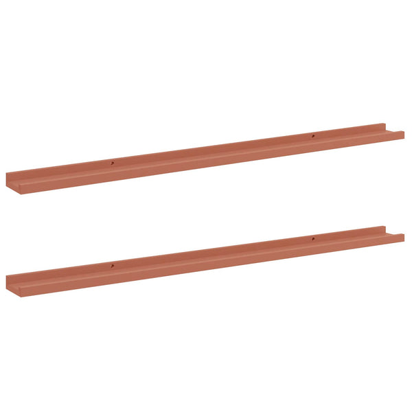Seinähylly 2 kpl Punainen 115 x 9 x 3 cm Tekninen puu