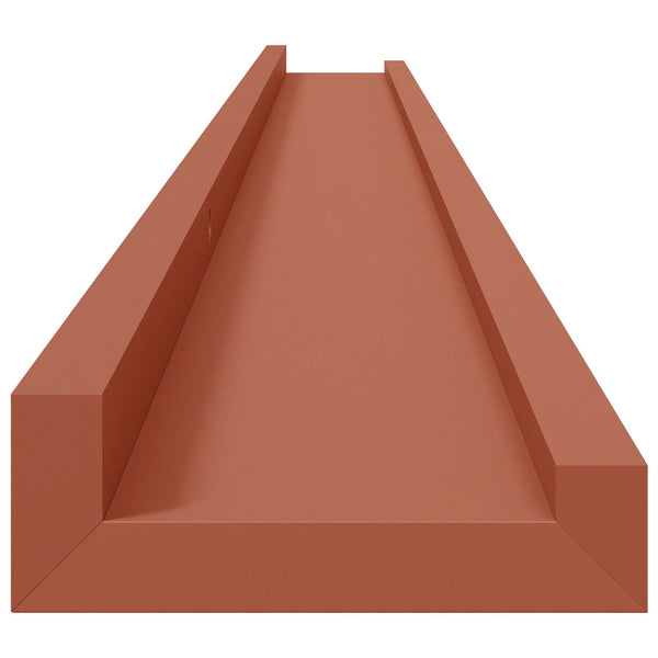 Seinähylly 2 kpl Punainen 115 x 9 x 3 cm Tekninen puu