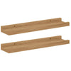 Seinähylly 2 kpl Ruskea 40 x 9 x 3 cm Tekninen puu