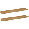 Seinähylly 2 kpl Ruskea 60 x 9 x 3 cm Tekninen puu