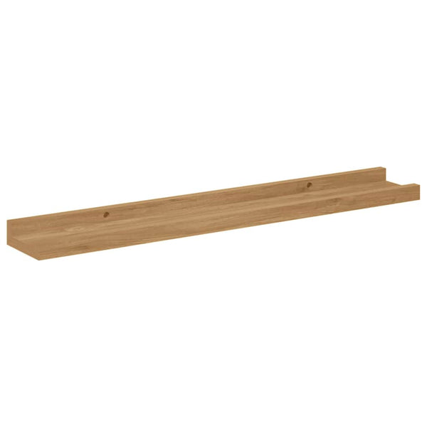 Seinähylly 2 kpl Ruskea 60 x 9 x 3 cm Tekninen puu