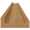 Seinähylly 2 kpl Ruskea 115 x 9 x 3 cm Tekninen puu