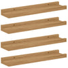 Seinähylly 4 kpl Ruskea 40 x 9 x 3 cm Tekninen puu