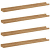 Seinähylly 4 kpl Ruskea 80 x 9 x 3 cm Tekninen puu
