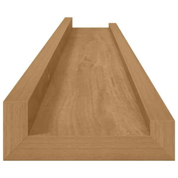 Seinähylly 4 kpl Ruskea 80 x 9 x 3 cm Tekninen puu