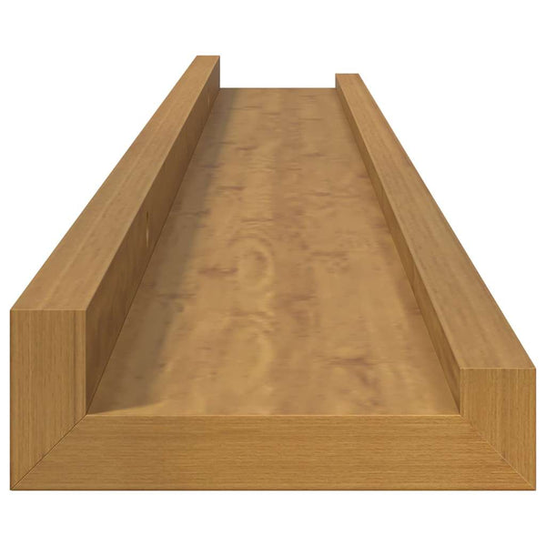 Seinähylly 2 kpl Beige 80 x 9 x 3 cm Tekninen puu