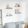 Seinähylly 4 kpl Beige 40 x 9 x 3 cm Tekninen puu