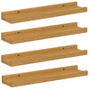 Seinähylly 4 kpl Beige 40 x 9 x 3 cm Tekninen puu
