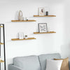 Seinähylly 4 kpl Beige 60 x 9 x 3 cm Tekninen puu