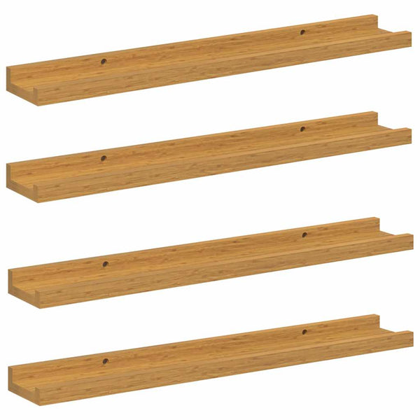 Seinähylly 4 kpl Beige 60 x 9 x 3 cm Tekninen puu