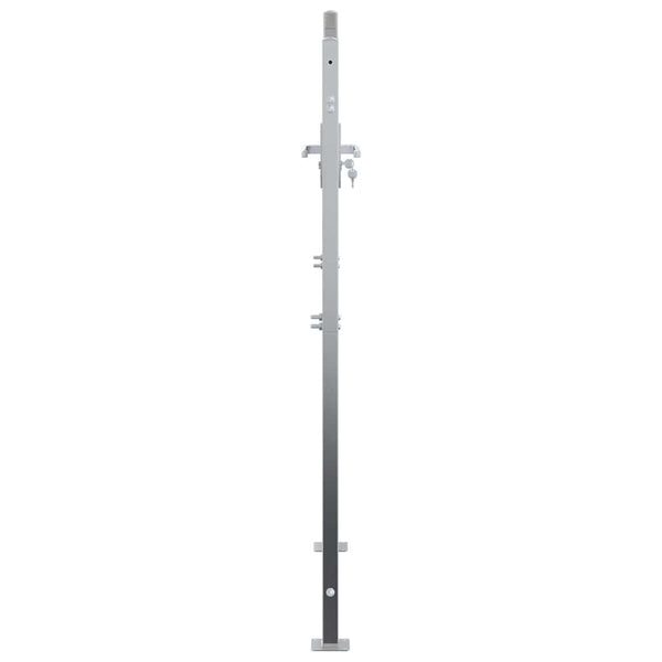 Puutarhaportti 85 x 120 cm Ruostumaton teräs Hopea Lukittava