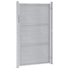 Puutarhaportti 85 x 144 cm Ruostumaton teräs Hopea Lukittava